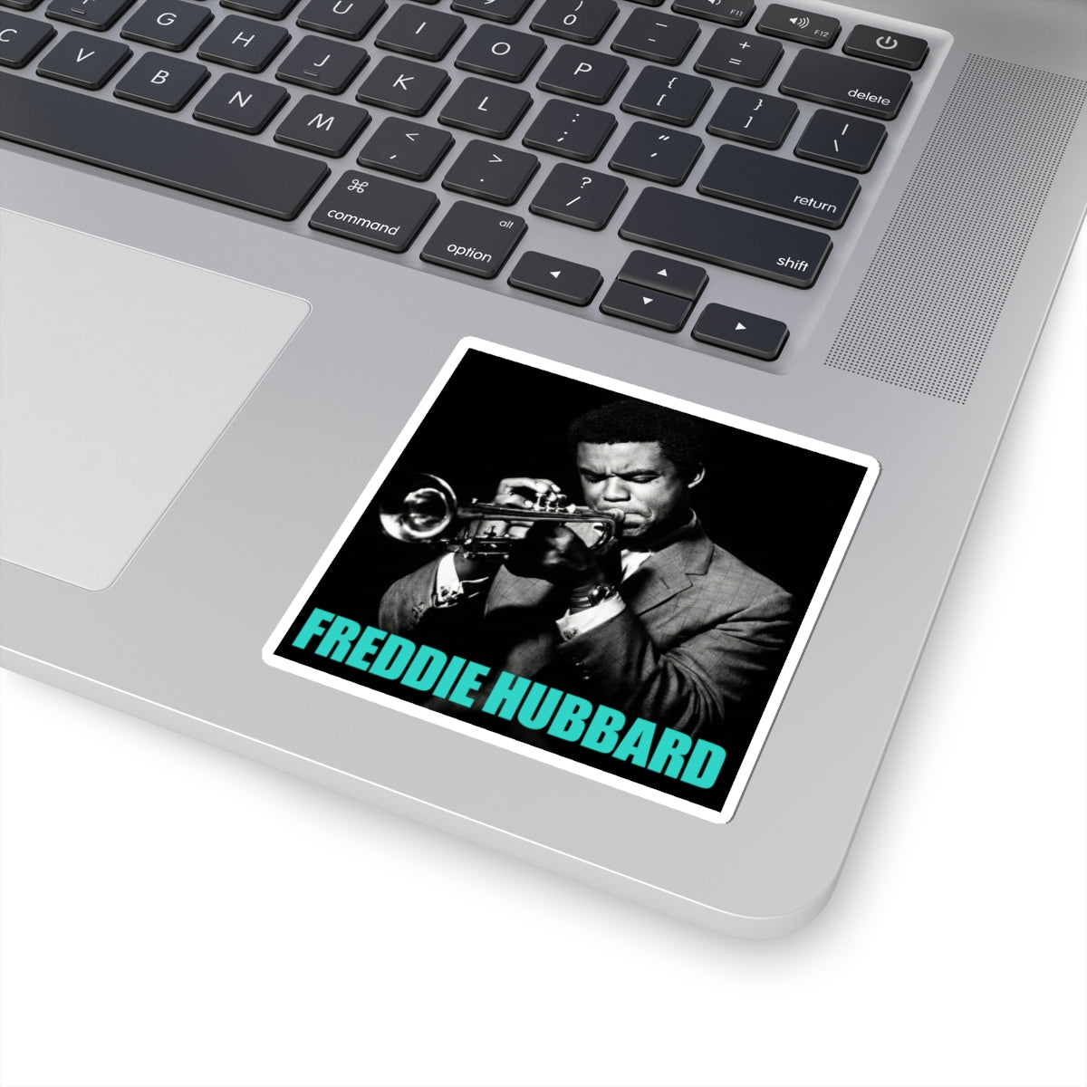 Freddie Hubbard Jazz Trumpet Sticker — Vintage Musician Portrait Kiss-Cut Sticker