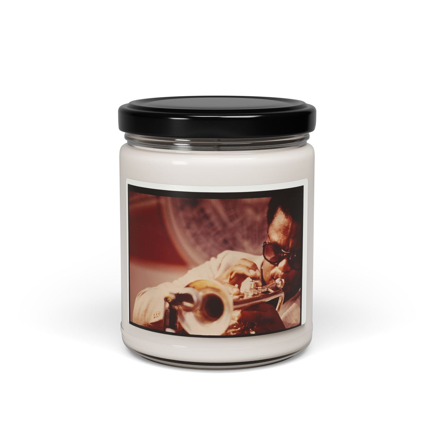 Soy Candle — Jazz Trumpet Vintage Photo Scented Jar (9oz)