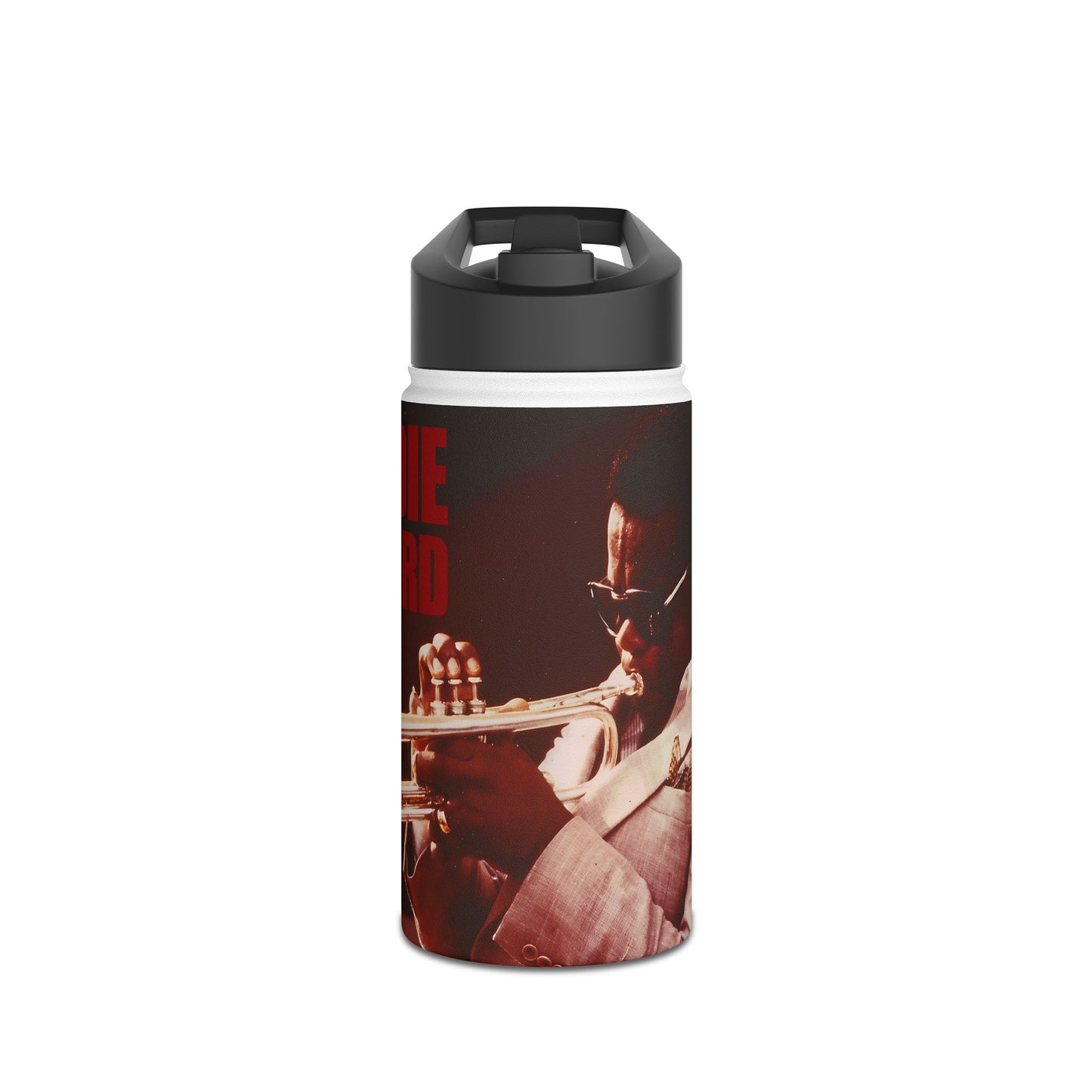 Jazz Trumpet Stainless Steel Water Bottle — “Free Hub” Vintage Music Design