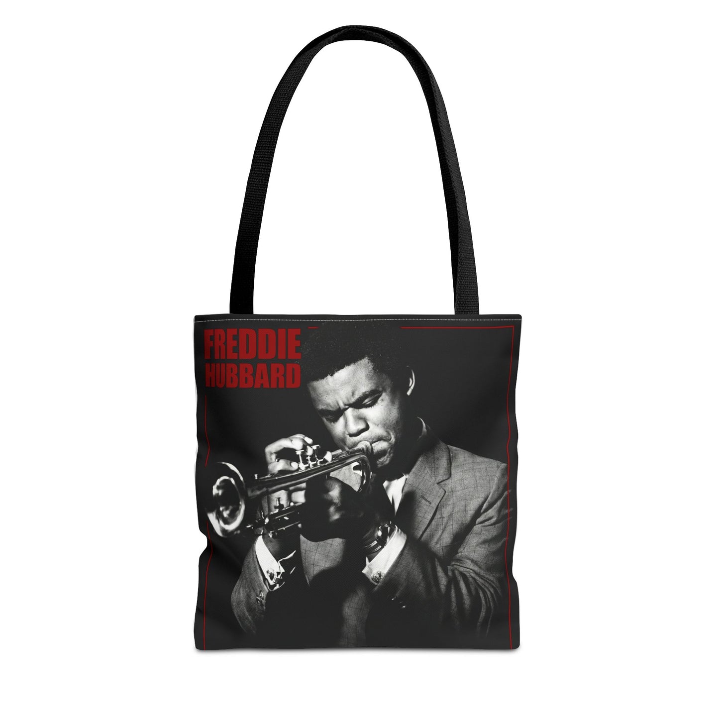Vintage Freddie Hubbard Tote Bag — Black & White Music Portrait