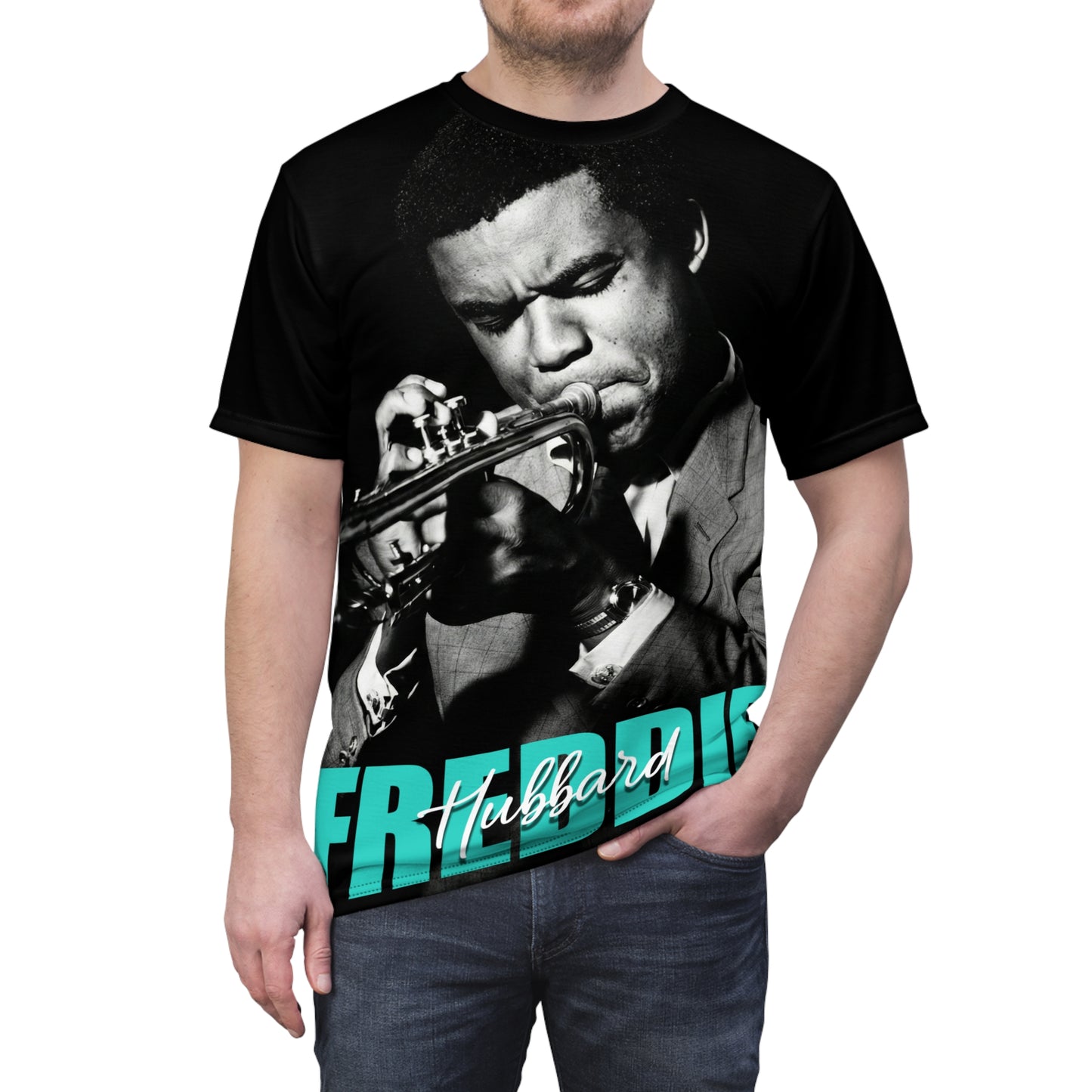 Jazz Legend Freddie Hubbard Portrait Tee - All-Over Print