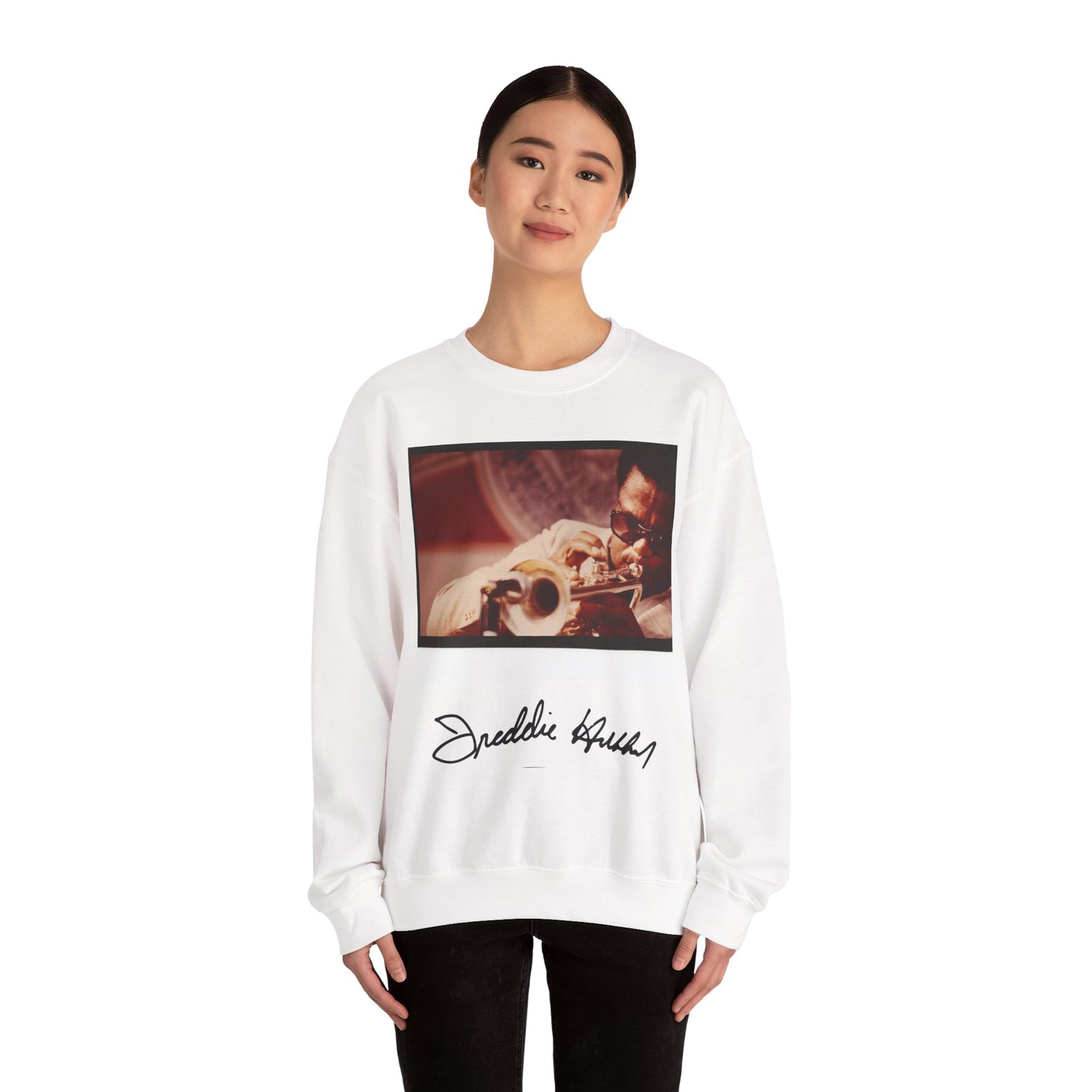 Jazz Trumpet Crewneck Sweatshirt — Freddie Hubbard Tribute Design
