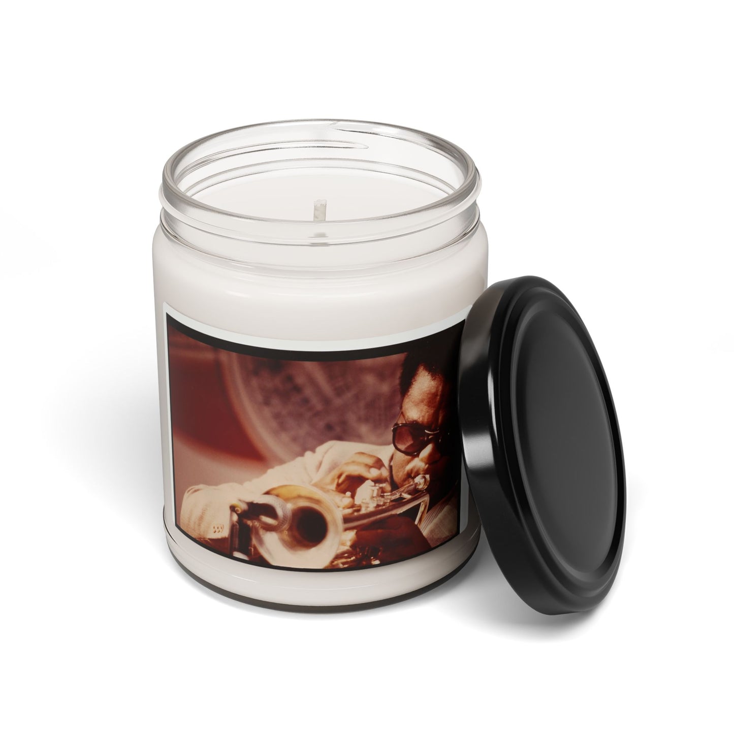 Soy Candle — Jazz Trumpet Vintage Photo Scented Jar (9oz)