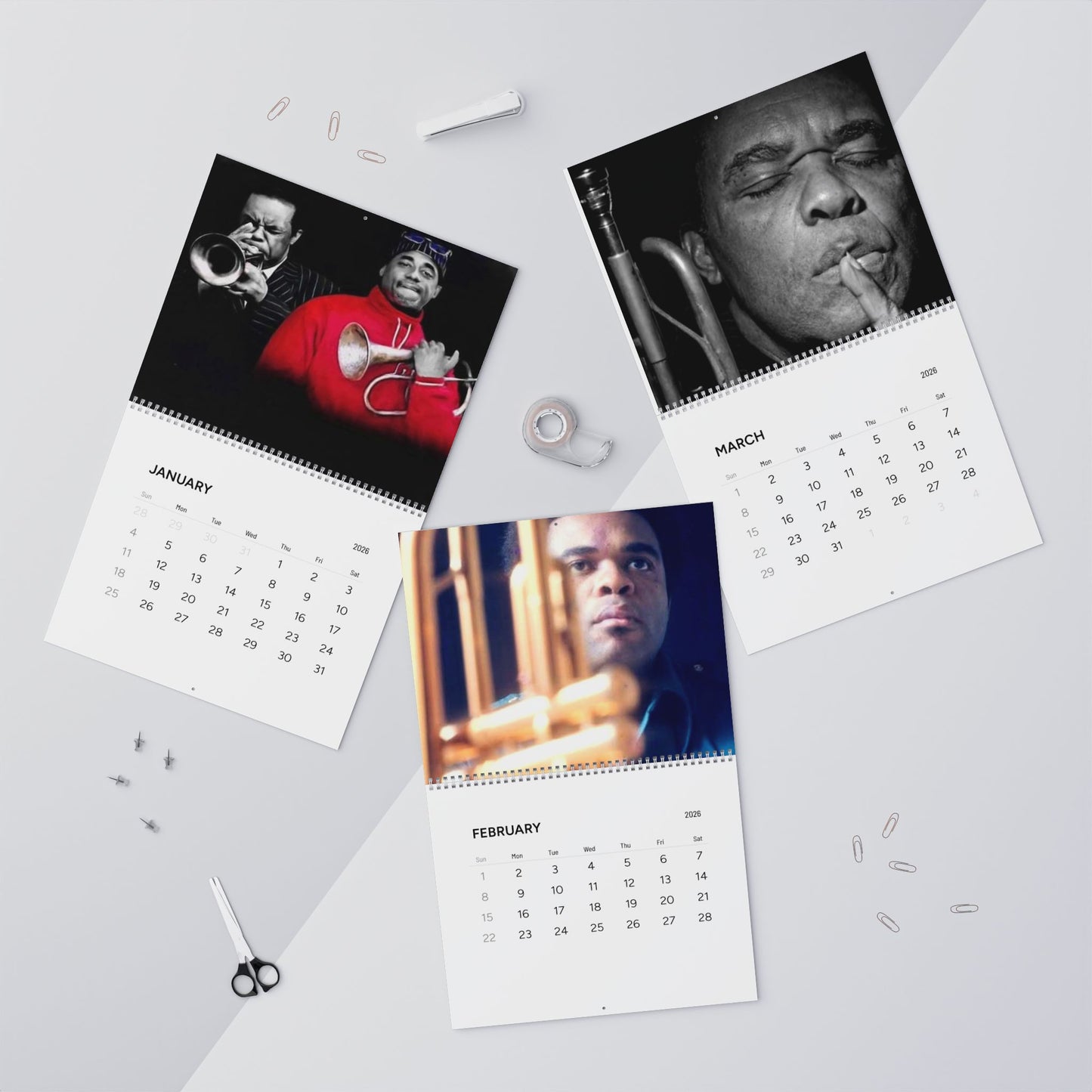 2026 Minimal Wall Calendar — Clean Monthly Grid Planner