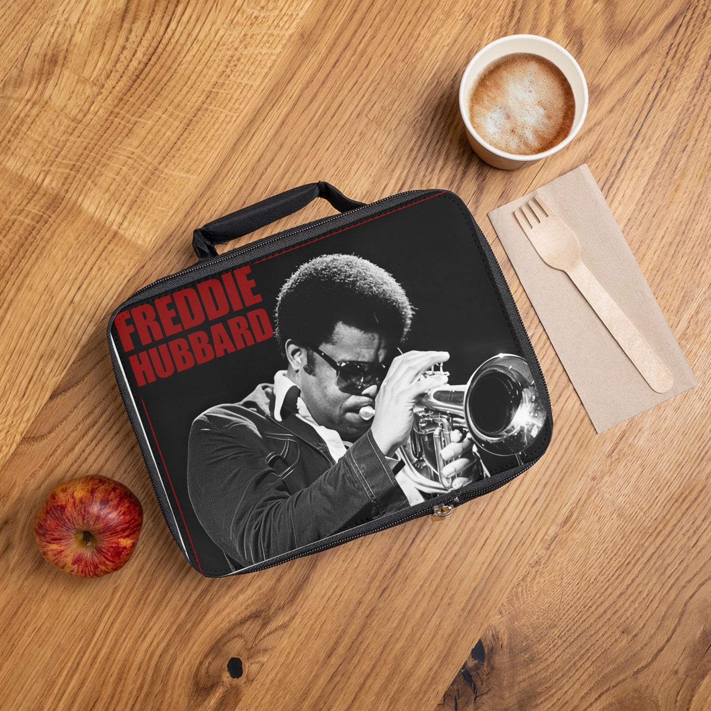 Freddie Hubbard Jazz Trumpet Lunch Bag — Retro Musician Design