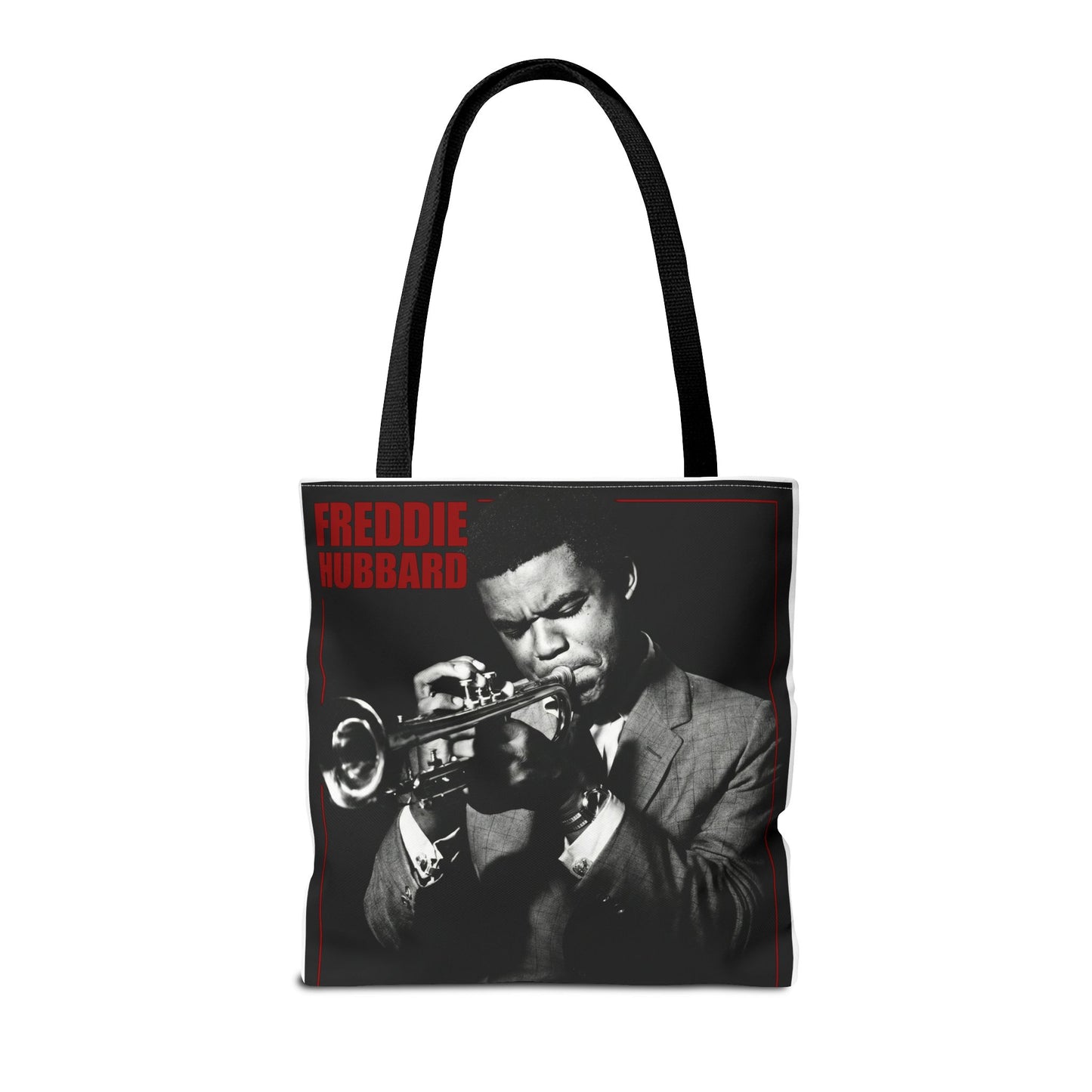 Vintage Freddie Hubbard Tote Bag — Black & White Music Portrait